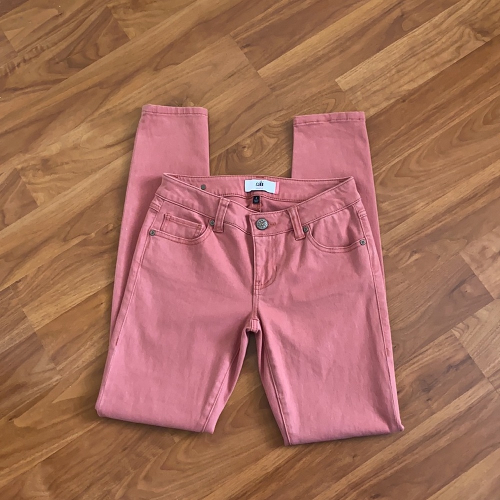 CAbi Women's Skinny Jeans in Coral / Pink Dust - Picture 11 of 11